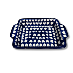 A39 Bunzlau rechte ovenschaal met handvaten 375JX Rechthoekige schalen met oor